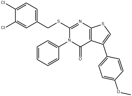 315691-72-6 2-[(3,4-dichlorobenzyl)sulfanyl]-5-(4-methoxyphenyl)-3-phenylthieno[2,3-d]pyrimidin-4(3H)-one
