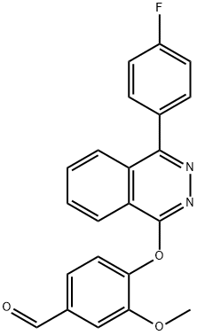 4-{[4-(4-fluorophenyl)-1-phthalazinyl]oxy}-3-methoxybenzaldehyde Structure