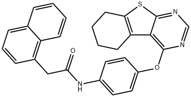 2-(1-naphthyl)-N-[4-(5,6,7,8-tetrahydro[1]benzothieno[2,3-d]pyrimidin-4-yloxy)phenyl]acetamide Structure