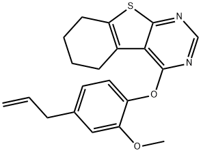 4-(4-allyl-2-methoxyphenoxy)-5,6,7,8-tetrahydro[1]benzothieno[2,3-d]pyrimidine Structure