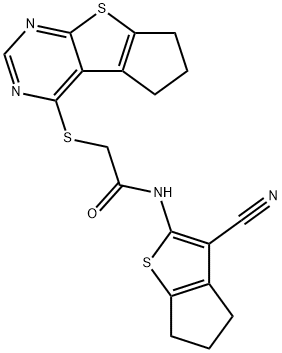 315694-61-2 N-(3-cyano-5,6-dihydro-4H-cyclopenta[b]thien-2-yl)-2-(6,7-dihydro-5H-cyclopenta[4,5]thieno[2,3-d]pyrimidin-4-ylsulfanyl)acetamide