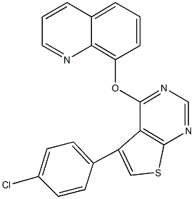 5-(4-chlorophenyl)thieno[2,3-d]pyrimidin-4-yl quinolin-8-yl ether,315694-73-6,结构式