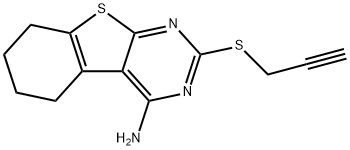 2-(prop-2-ynylsulfanyl)-5,6,7,8-tetrahydro[1]benzothieno[2,3-d]pyrimidin-4-amine Structure