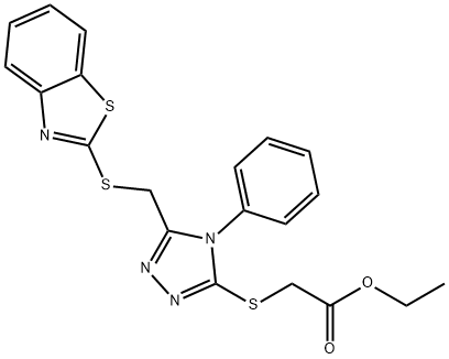 ethyl ({5-[(1,3-benzothiazol-2-ylsulfanyl)methyl]-4-phenyl-4H-1,2,4-triazol-3-yl}sulfanyl)acetate|