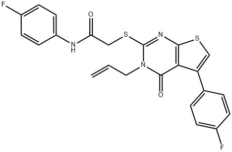 2-{[3-allyl-5-(4-fluorophenyl)-4-oxo-3,4-dihydrothieno[2,3-d]pyrimidin-2-yl]sulfanyl}-N-(4-fluorophenyl)acetamide|