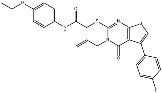 2-{[3-allyl-5-(4-fluorophenyl)-4-oxo-3,4-dihydrothieno[2,3-d]pyrimidin-2-yl]sulfanyl}-N-(4-ethoxyphenyl)acetamide|