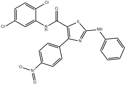 2-anilino-N-(2,5-dichlorophenyl)-4-{4-nitrophenyl}-1,3-thiazole-5-carboxamide|