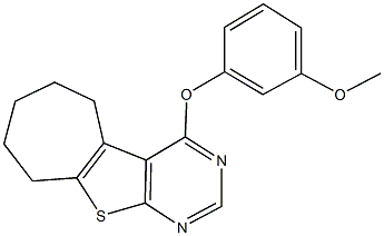 315697-22-4 4-(3-methoxyphenoxy)-6,7,8,9-tetrahydro-5H-cyclohepta[4,5]thieno[2,3-d]pyrimidine