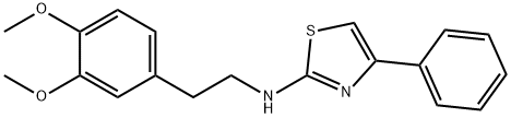 N-[2-(3,4-dimethoxyphenyl)ethyl]-N-(4-phenyl-1,3-thiazol-2-yl)amine,315702-47-7,结构式