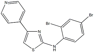 N-(2,4-dibromophenyl)-4-(4-pyridinyl)-1,3-thiazol-2-amine Structure