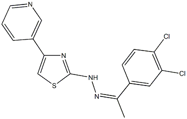 1-(3,4-dichlorophenyl)ethanone [4-(3-pyridinyl)-1,3-thiazol-2-yl]hydrazone Struktur