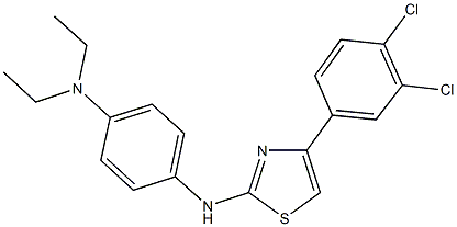 N~1~-[4-(3,4-dichlorophenyl)-1,3-thiazol-2-yl]-N~4~,N~4~-diethyl-1,4-benzenediamine Structure