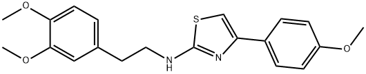 N-[2-(3,4-dimethoxyphenyl)ethyl]-N-[4-(4-methoxyphenyl)-1,3-thiazol-2-yl]amine Structure