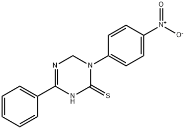 3-{4-nitrophenyl}-6-phenyl-3,4-dihydro-1,3,5-triazine-2(1H)-thione Structure