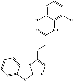 N-(2,6-dichlorophenyl)-2-([1,2,4]triazolo[3,4-b][1,3]benzothiazol-3-ylsulfanyl)acetamide Structure