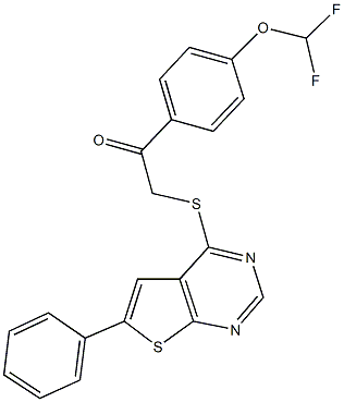 315708-15-7 1-[4-(difluoromethoxy)phenyl]-2-[(6-phenylthieno[2,3-d]pyrimidin-4-yl)sulfanyl]ethanone