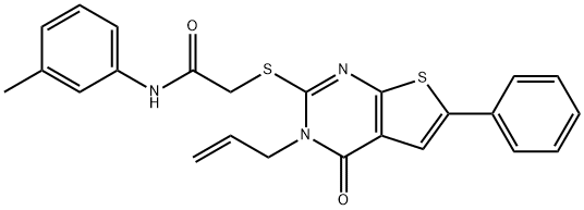 315708-65-7 2-[(3-allyl-4-oxo-6-phenyl-3,4-dihydrothieno[2,3-d]pyrimidin-2-yl)sulfanyl]-N-(3-methylphenyl)acetamide