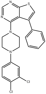 4-[4-(3,4-dichlorophenyl)piperazin-1-yl]-5-phenylthieno[2,3-d]pyrimidine Structure