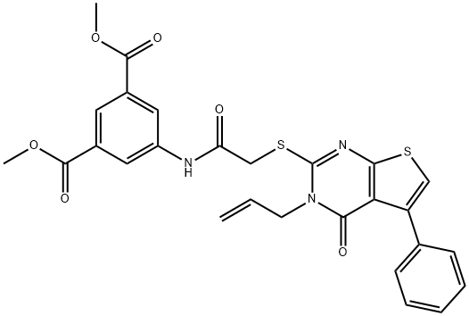 315710-48-6 dimethyl 5-({[(3-allyl-4-oxo-5-phenyl-3,4-dihydrothieno[2,3-d]pyrimidin-2-yl)sulfanyl]acetyl}amino)isophthalate