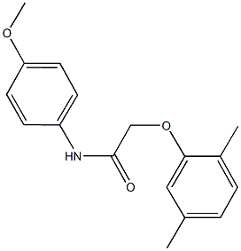 2-(2,5-dimethylphenoxy)-N-(4-methoxyphenyl)acetamide 化学構造式