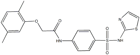 315713-43-0 2-(2,5-dimethylphenoxy)-N-{4-[(1,3-thiazol-2-ylamino)sulfonyl]phenyl}acetamide