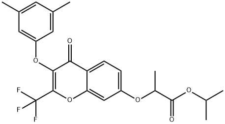 isopropyl 2-{[3-(3,5-dimethylphenoxy)-4-oxo-2-(trifluoromethyl)-4H-chromen-7-yl]oxy}propanoate,316126-94-0,结构式