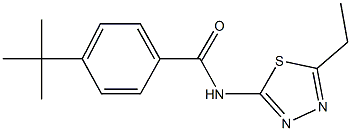 4-tert-butyl-N-(5-ethyl-1,3,4-thiadiazol-2-yl)benzamide 化学構造式