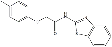 N-(1,3-benzothiazol-2-yl)-2-(4-methylphenoxy)acetamide,316128-49-1,结构式