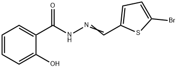 N'-[(5-bromo-2-thienyl)methylene]-2-hydroxybenzohydrazide 结构式