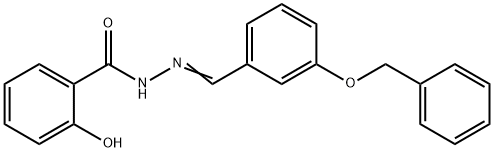 N'-[3-(benzyloxy)benzylidene]-2-hydroxybenzohydrazide 化学構造式