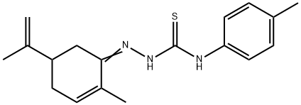 5-isopropenyl-2-methylcyclohex-2-en-1-one N-(4-methylphenyl)thiosemicarbazone Structure