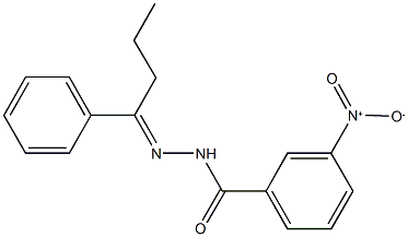 3-nitro-N'-(1-phenylbutylidene)benzohydrazide Structure