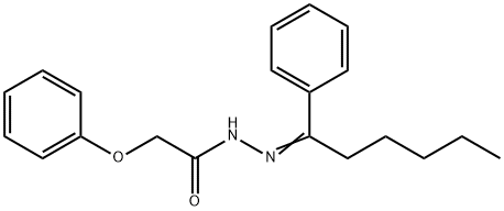 2-phenoxy-N'-(1-phenylhexylidene)acetohydrazide Structure