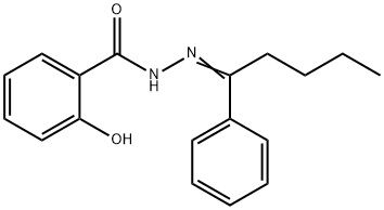 2-hydroxy-N'-(1-phenylpentylidene)benzohydrazide Struktur