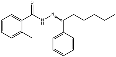 2-methyl-N'-(1-phenylhexylidene)benzohydrazide 结构式