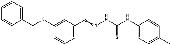 3-(benzyloxy)benzaldehyde N-(4-methylphenyl)thiosemicarbazone 化学構造式