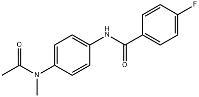 N-{4-[acetyl(methyl)amino]phenyl}-4-fluorobenzamide 结构式