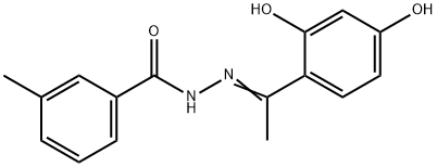 N'-[1-(2,4-dihydroxyphenyl)ethylidene]-3-methylbenzohydrazide 结构式