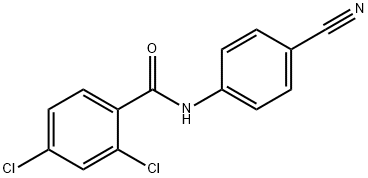 2,4-dichloro-N-(4-cyanophenyl)benzamide Struktur