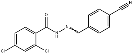 2,4-dichloro-N'-(4-cyanobenzylidene)benzohydrazide Struktur