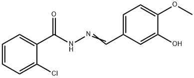 2-chloro-N'-(3-hydroxy-4-methoxybenzylidene)benzohydrazide 结构式