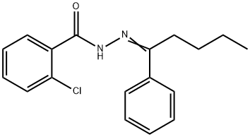 2-chloro-N'-(1-phenylpentylidene)benzohydrazide 结构式