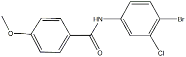 N-(4-bromo-3-chlorophenyl)-4-methoxybenzamide 化学構造式