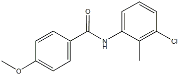 N-(3-chloro-2-methylphenyl)-4-methoxybenzamide 化学構造式