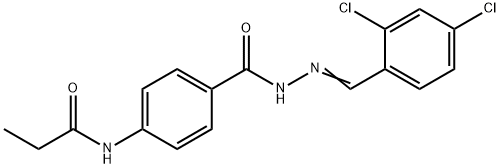 N-(4-{[2-(2,4-dichlorobenzylidene)hydrazino]carbonyl}phenyl)propanamide 结构式