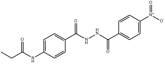 N-{4-[(2-{4-nitrobenzoyl}hydrazino)carbonyl]phenyl}propanamide|