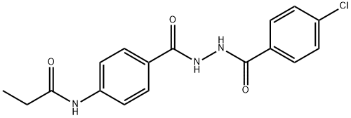 N-(4-{[2-(4-chlorobenzoyl)hydrazino]carbonyl}phenyl)propanamide Structure