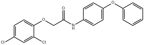 2-(2,4-dichlorophenoxy)-N-(4-phenoxyphenyl)acetamide 化学構造式