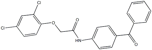 N-(4-benzoylphenyl)-2-(2,4-dichlorophenoxy)acetamide Struktur