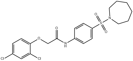 N-[4-(1-azepanylsulfonyl)phenyl]-2-(2,4-dichlorophenoxy)acetamide Structure